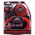 Elite Audio EA-PRMK2 Premium 4 Gauge Amp Wiring Kit - 2000W Max Power - Copper Clad Aluminum Wire, High Power Capacity, Hyper Twisted Wires