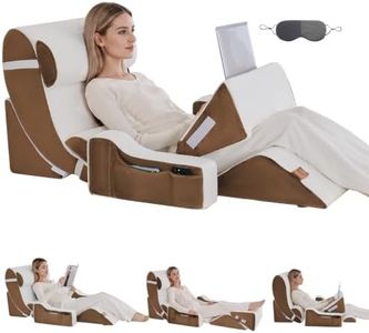 LevNubis 9PCS Orthopedic Wedge Pillow-White/Brown