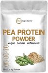 Micro Ingredients North American Grown, Pea Protein Powder, 5 Pounds | Plant Based, Unflavored | Complete Vegan Protein Source – 27g Serving | Rich in BCAAs & EAAs | Non-GMO, Keto Friendly