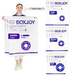 BOXJOY Pack of 12 (3 JUMBO 3 LARGE 3 MEDIUM 3 SMALL) Transparent Vacuum Storage Bags For Packing Extra Large Clothes Blanket Pillows Cloth Space Saver Vaccine Compression Bag with Travel Vaccum Pump