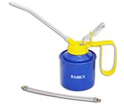 Ramex Oil Can, Oil Can For Vehicles, Multipurpose Metal Oil Can, 1/2 Pint Capacity With 2 Spouts, For All Lubrication Of Car, Bikes, Machines, Industrial Use