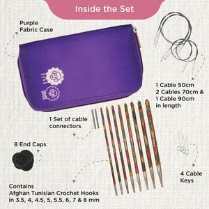 KnitPro Symfonie Tunisian Crochet Hook Set – Multisize Wood Hooks