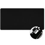 Non-Slip Desk Pad, Waterproof PVC Leather Desk Blotter, Office Desk Mat, Ultra Thin Large Mouse Pad, Easy Clean Table Protector, Laptop Desk Writing Mat for Office Work/Home/Decor (Black, 90 x 43cm)