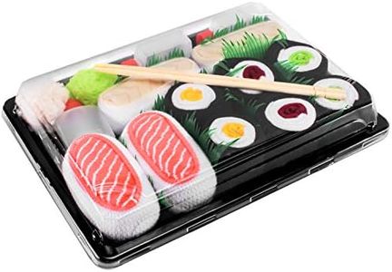 Rainbow Socks - Mujer Hombre Calcetines Sushi Pampanito Salmón 3x Maki - 5 Pares - Tamaño 41-46