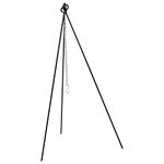 Andes Dutch Oven Steel Tripod with Hanging Chain & Hook, Outdoor, Portable Camping/Travel Cookware