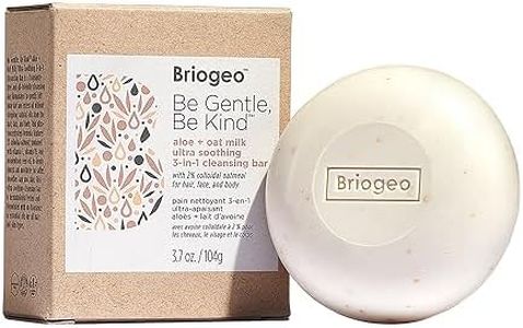 Briogeo Be Gentle, Be Kind Aloe + Oat Milk Ultra Soothing 3-in-1 Cleansing Bar, 2% Colloidal Oatmeal, Hypoallergenic and Dermatologist-Approved, Fragrance Free, Vegan, Cruelty-Free, 3.7 oz