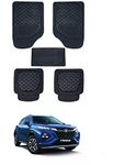 Auto Addict Car 6255 TW Rubber PVC Heavy Mats Black Color Set of 5 Pcs for Maruti Suzuki Fronx