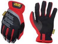 Mechanix Wear: FastFit Work Glove with Elastic Cuff for Secure Fit, Performance Gloves for Multi-Purpose Use, Touchscreen Capable Safety Gloves for Men (Red, Small)