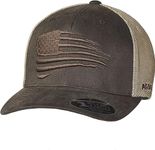 ARIAT Men's Embroidered Flag Snapback Cap, Brown