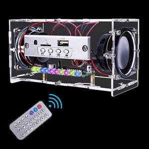 Kit de caja de altavoces DIY para aprender a soldar, amplificador de sonido electrónico portátil, kits de bricolaje con LED para el hogar, altavoz estéreo, educación, experimento de ciencia y