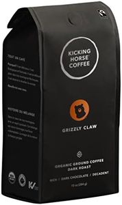 Kicking Horse Coffee Grizzly Claw, Dark Roast, Ground, 284 g (Pack of 6) - Certified Organic, Fairtrade, Kosher