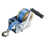 BOOMSTART 2500LBS Hand Winch Manual Winch Boat Trailer Winch With 33 ft Webbing Strap for Boat Trailer Caravan Marine ATV Towing