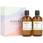 Nikura Peppermint Essential Oil - 200ml (2 x 100ml) | Perfect for Repelling Spiders, Rats, Mice, Bugs, Ants | Great for Hair, Headaches Relief, Energy Boost, Skin, Candle Making | Vegan & UK Made