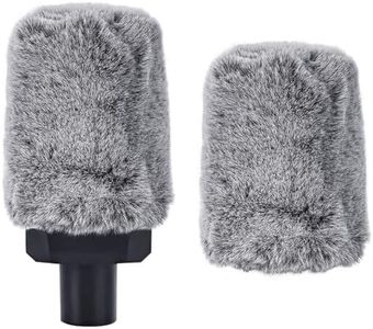 Geekria for Creators Furry Windscreen for 1.6'' (40mm) Diameter Microphones, Mic DeadCat Wind Cover Muff, Windjammer, Fluff Cover Windshield Compatible with HyperX SoloCast (Grey / 2 Pack)
