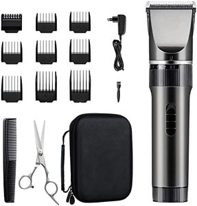 Maquina Cortar Pelo Profesional Maquina Cortar Pelo Motor Silencioso Cuchillas CeráMicas De Titanio Autoafilables Largo Maquina Cortar Pelo Hombre BateríA 2000Mah Sin Cable Set Para Familias