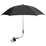 Baby Parasol Sun Umbrella Shade Maker Canopy for Pushchair Pram Buggy - Black - Fits All Models