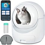 Extra Large Self Cleaning Cat Litter Box 80L with APP Control Smart Odor Removal Automatic Cat Litter Box Safety Protection Health Monitor for Multiple Cats