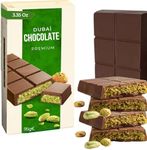 Chobella Dubai Chocolate Bar Pistachio, Premium Mini Dubai Chocolate Bar with Pistachio Cream and Kataifi, Viral Candy with Shredded Phyllo Dough, Knafeh, 3.35oz (95g)