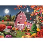 Bits and Pieces - 300 Piece Jigsaw Puzzle for Adults - 18" x 24" - Hootin' Harvest Moon - 300 pc Large Piece Fall Halloween Jigsaw by Alan Giana