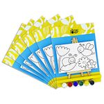 The Talking Canvas Printed Canvas Painting Kit with Easel Stand | Pack of 6 | Art and Craft Kit for Girls and Boys | Return Gift for Birthday Parties | Return Gifts - Garden Theme