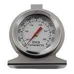 Invero Universal Stainless-Steel Oven Thermometer Monitoring Temperature Gauge - Hang or Stand in Oven - Clear Dial