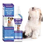 WEALLIN Bitter Apple Dog Spray, 200ml Anti Chew Spray 2.0 Stronger Formula to Stop Chewing & Stop Biting for Puppies & Dogs, Dog Repellent Spray Indoors & Outdoors Furniture Use, Bitter Spray for Dogs