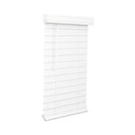 Lotus & Windoware Cordless, 2-1/2" Inch Faux Wood Room Darkening Blind, 43" Wide x 84" Long, Smooth, Bright White