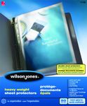 Wilson Jones Heavy Weight Sheet Protectors, Non-Glare, Clear, Letter Size, Box of 50 (5050511796)