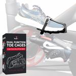 Dual Function Toe Cages - Convert Peloton Pedals to Two Sided Toe Cages or Delta Cleats - Pedal Converters - Compatible with Peloton Bike & Peloton Bike+