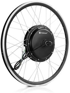 Voilamart 1000W Rear/Front Brushless Gearless Hub Motor Wheel, 20"/24"/26"/28" Electric Bike Conversion Kit,e Bike Cycling hub Motor Wheel only, Suitable for 1.95 Tyre (26" 500W Front Motor Wheel)