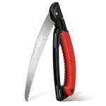 FLORA GUARD 10 Inch Folding Pruning Saw - Hand Garden Saw, Saw for Trees with Non-Slip Handles and Safey Lock, Sturdy and Lightweight