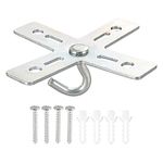 PATIKIL Ceiling Hook Kit, 3 Set Cross Design Metal Plate Mount Hanger Holder Ceiling Fan Light Fixture for Hanging Light Chandelier