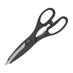 KitchenCraft Kitchen Scissors with Bottle Opener, Stainless Steel, Multi Purpose Shears 21 cm (8.3''), Black