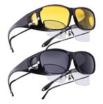 Luxtude Sunglasses Fit Over Glasses for Men & Women,Wrap Around Sunglasses Polarized for Day & Night, 100% UV Protection