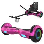 ELEKGO Hoverboards for Children, 6.5 Inch Self-Balancing Hoverboard with Go-kart and LED Lights, Bluetooth Speaker for Teenagers