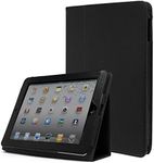 Bastex iPad 1 Case, Folio Synthetic Leather Case Cover with Built-in Stand for Apple iPad 1 1st Generation - Black