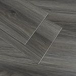 VaryPaper Flooring Tiles Self Adhesive Grey Brown Wood Effect Vinyl Flooring Planks 90cmx15cm 10 Pieces Peel and Stick Vinyl Floor Tiles Bathroom Lino Flooring Stick on Floor Tiles for Kitchen Stairs