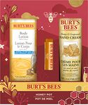 Burt's Bees Giftset, Honey Lip Balm, Hand Cream and Body Lotion, Honey Pot - Multi color