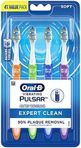Oral-B Pulsar Expert Clean Battery Powered Toothbrush, Soft, 4 Count