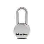 Master Lock Magnum Heavy Duty Solid Steel Silver Padlock with Key, Cut Resistant Gate Locks for Outdoor Fence or Shed, 14/32 x 2 x 15/16 Inches, M930XKADLH