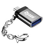 Dyazo Aluminium Portable High Speed Micro USB to USB A Female OTG Adapter/Converter Compatible with Samsung S6 Edje S7 Edge S4 LG G4, Mouse, Keyboard, Flash Drive All Micro O.T.G Enable Devices