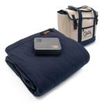 Cozee Portable Battery Powered Heated Blanket | Indoor/Outdoor | 60"x60" | Camping | RV | Car | Air Travel | Stadium Blanket | Emergency Kit