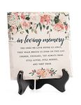 LukieJac Sympathy Gifts for Memorial Day -in Memory of Loved One Plaque with Wooden Easel Bereavement/Condolences/Grief Gifts-Funeral Decor Sign Sorry for Your Loss Remembrance -Flowers(3 Options)