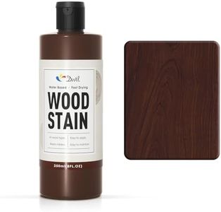 DWIL Water Based Wood Stain - Multiple Finishes, Fast Drying, Indoor and Outdoor Furniture, Wood Paneling, Cabinets and More, Low Odor ＆ Non-Toxic (8.5oz Dark Walnut)