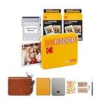 KODAK Mini 3 76 x 76mm Wireless Bluetooth Wireless Instant Photo Printer 76x76mm 4 Pass Laminated Photo Paper 68 Sheets Yellow