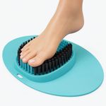 Vive Foot Scrubber for Use in The Shower - Feet Cleaner for Dead Skin with Pumice Stone - Massager and Brush Exfoliating - Callus Remover, Improve Circulation and Relieves Pain - Nonslip Suction Cups