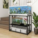 Fumingpal 40 Gallon Aquarium Stand - Adjustable Fish Tank Stand, Heavy Duty Metal Reptile Tank Stand for Accessories Storage, Turtle Breeder Tank Rack, 36.5" x 18.5" x 29.5"