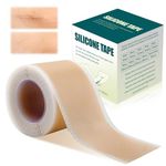Silicone Scar Sheets, 1.6'' x 60''Roll-1.5M Premium Silicone Gel Scar Tape, Reusable Silicone Patches, Painless Silicone Tape Roll, Silicone Scar Tape for Surgeries Scars, C-Sections
