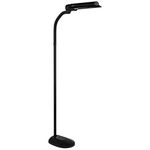 OttLite T81G5T-SHPR 18-watt Wing Shade Floor Lamp, Black