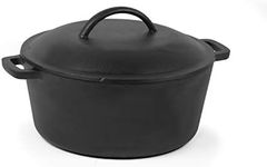 Commercial Chef CHFL545 Seasoned Cast Iron 5 Quart Dutch Oven